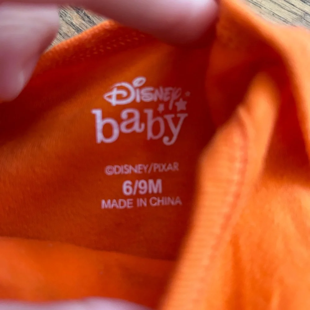 Disney Orange Nemo Character One-Piece Bodysuit